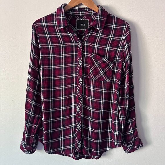 Rails Hunter Button Down Indigo Raspberry - Picture 4 of 13